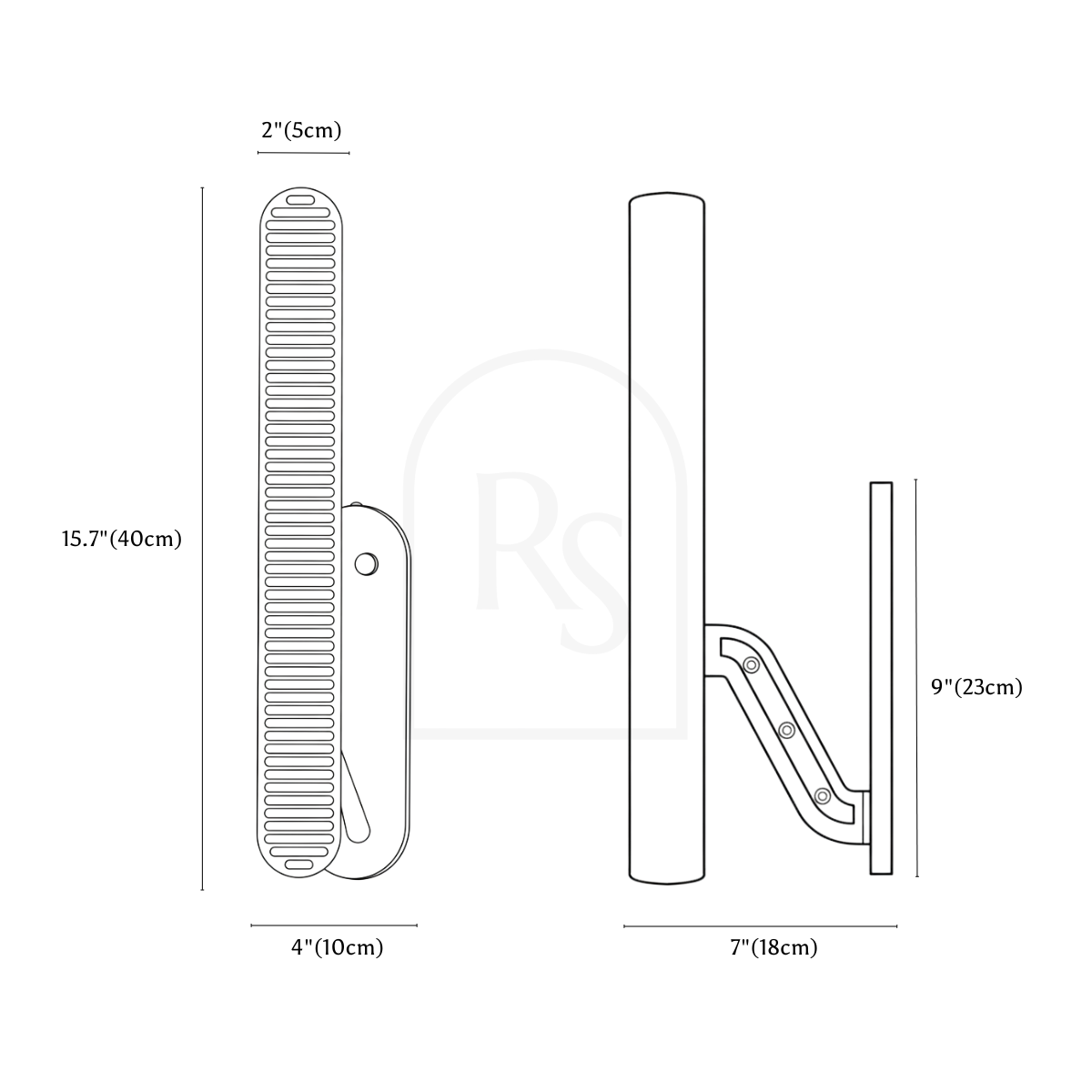 Munira Wall Lamp line drawing 2