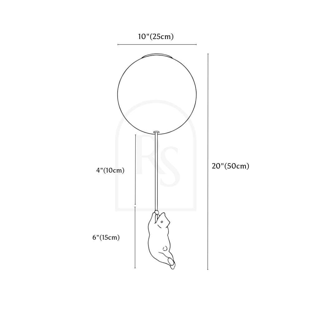 Up Ceiling Light line drawing 3