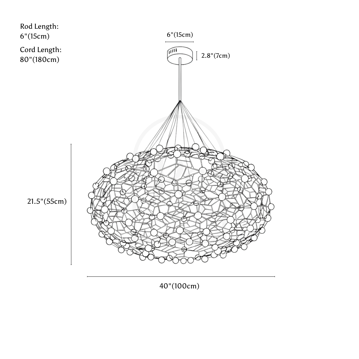 Gypsophila Chandelier line drawing 3