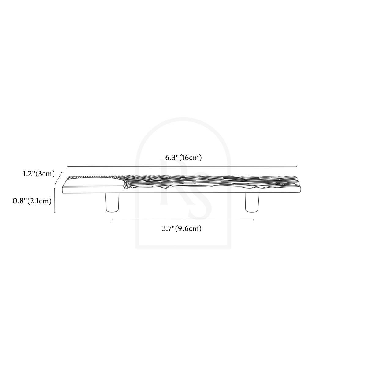 Veyro Drawer Pull line drawing 2