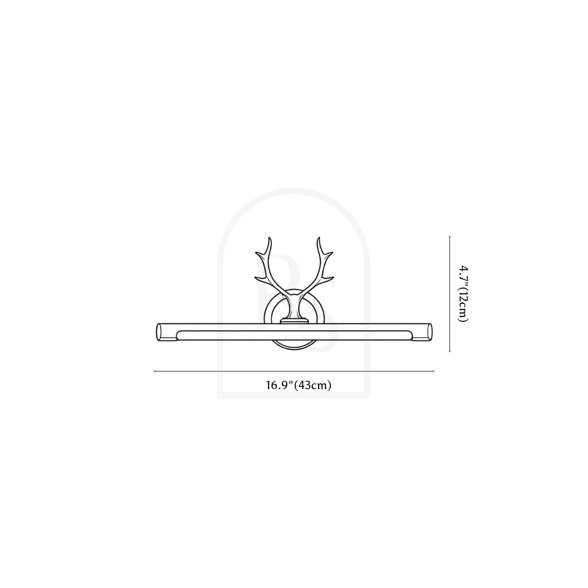 Leios Wall Lamp line drawing 1
