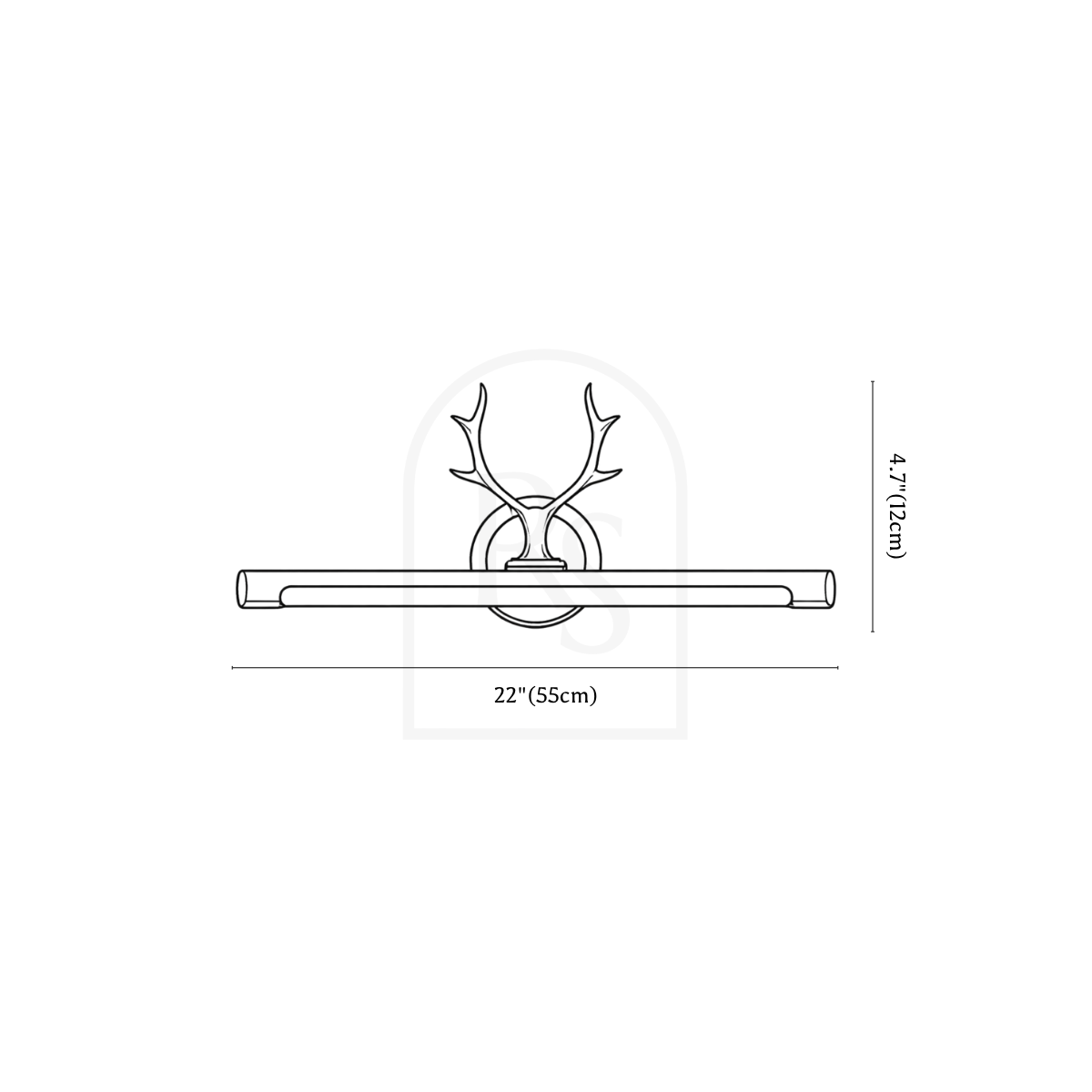 Leios Wall Lamp line drawing 2