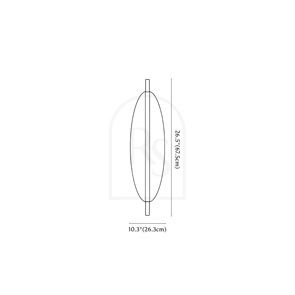Leveo Wall Lamp line drawing 1