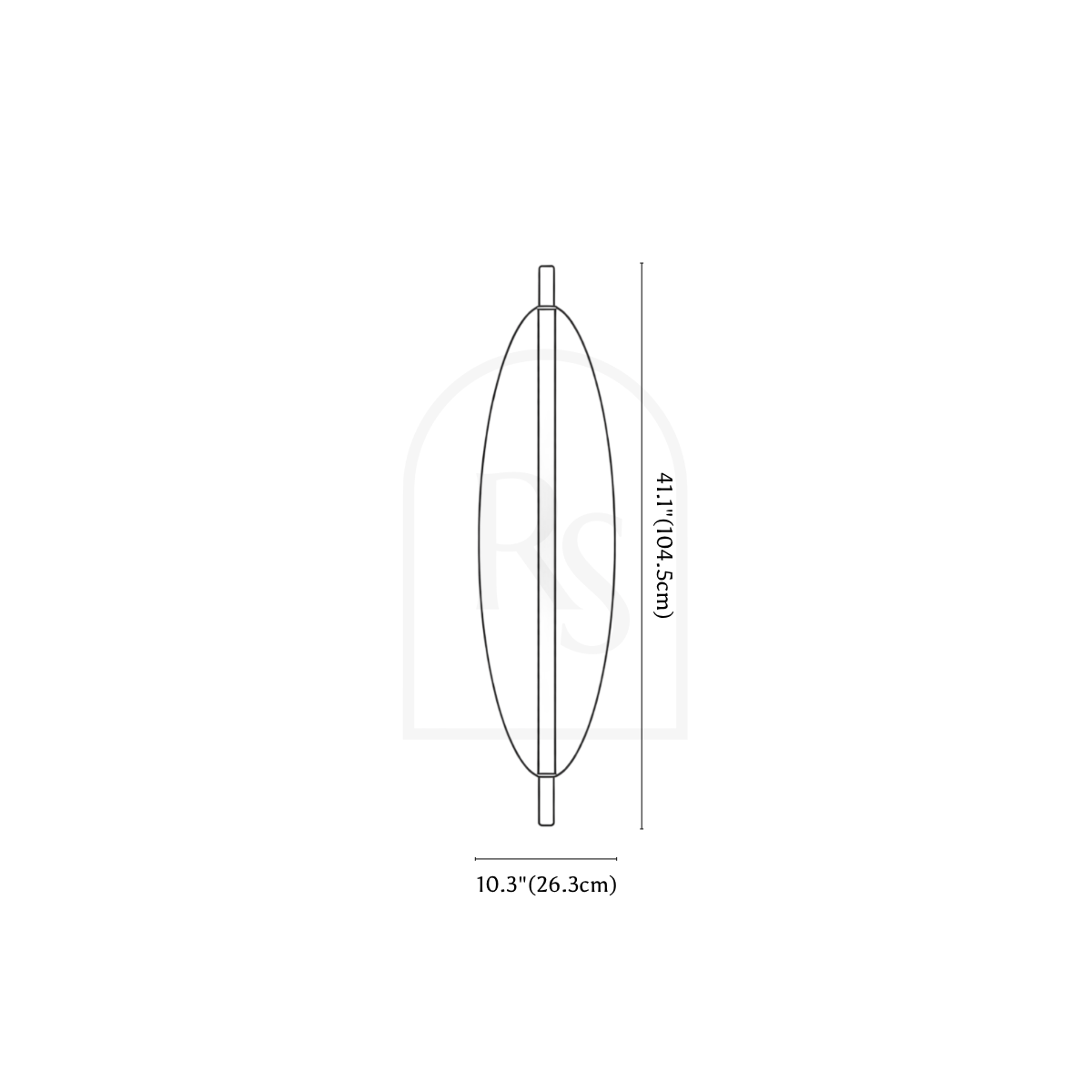 Leveo Wall Lamp line drawing 2