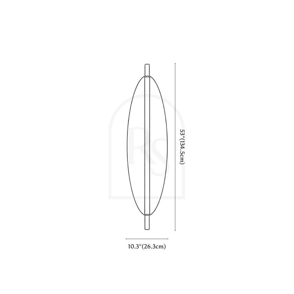 Leveo Wall Lamp line drawing 3