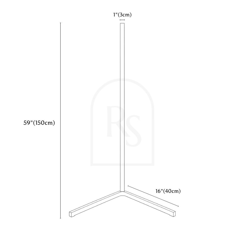 Linear Floor Lamp line drawing 1