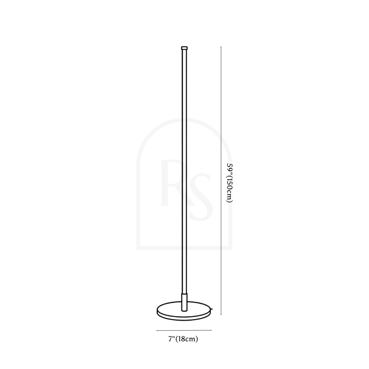 Lotif Floor Lamp line drawing 1