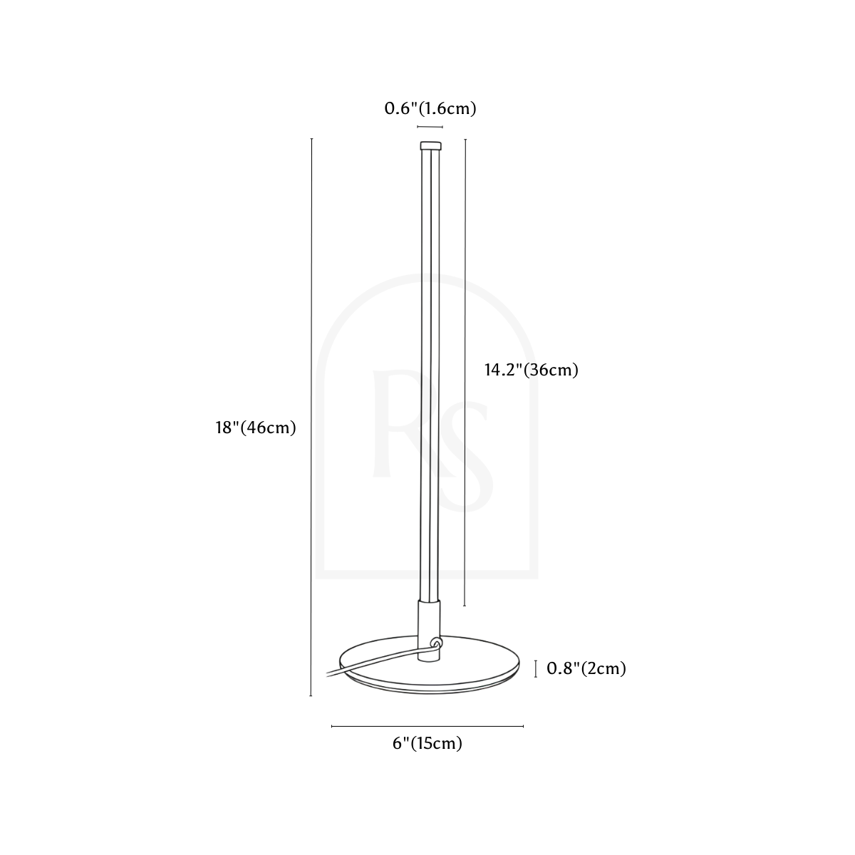 Lotif Table Lamp line drawing 1