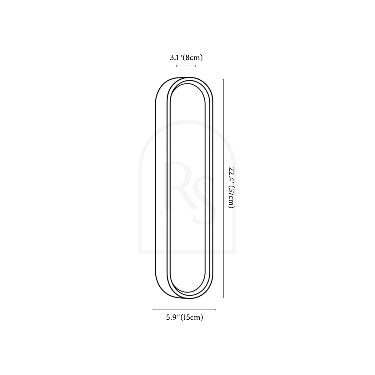 Luvexa Wall Lamp line drawing 1
