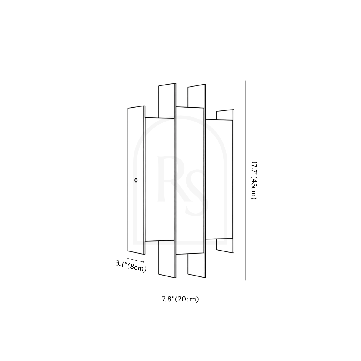 Luvor Wall Lamp line drawing 1