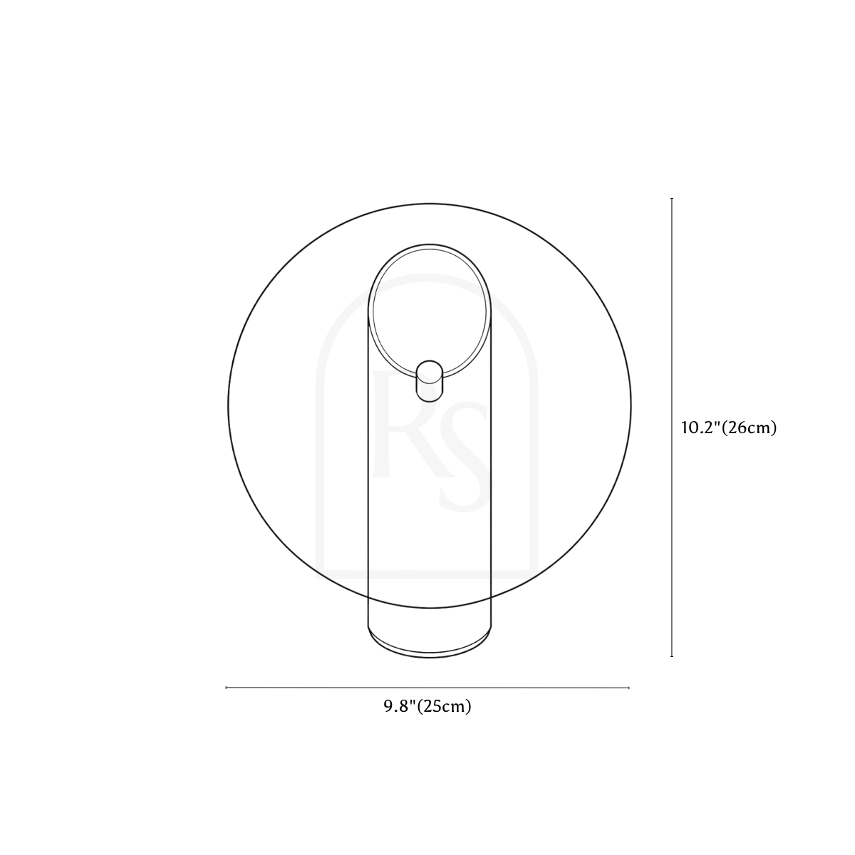 Luxuria Table Lamp line drawing 1