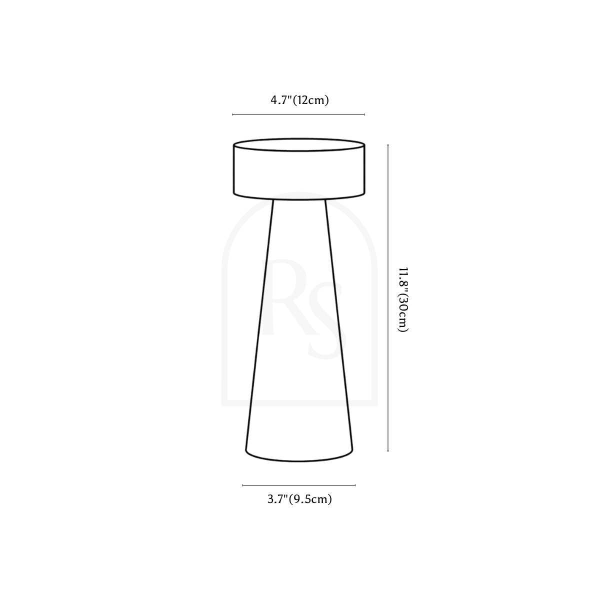 Lycoris Table Lamp line drawing 1