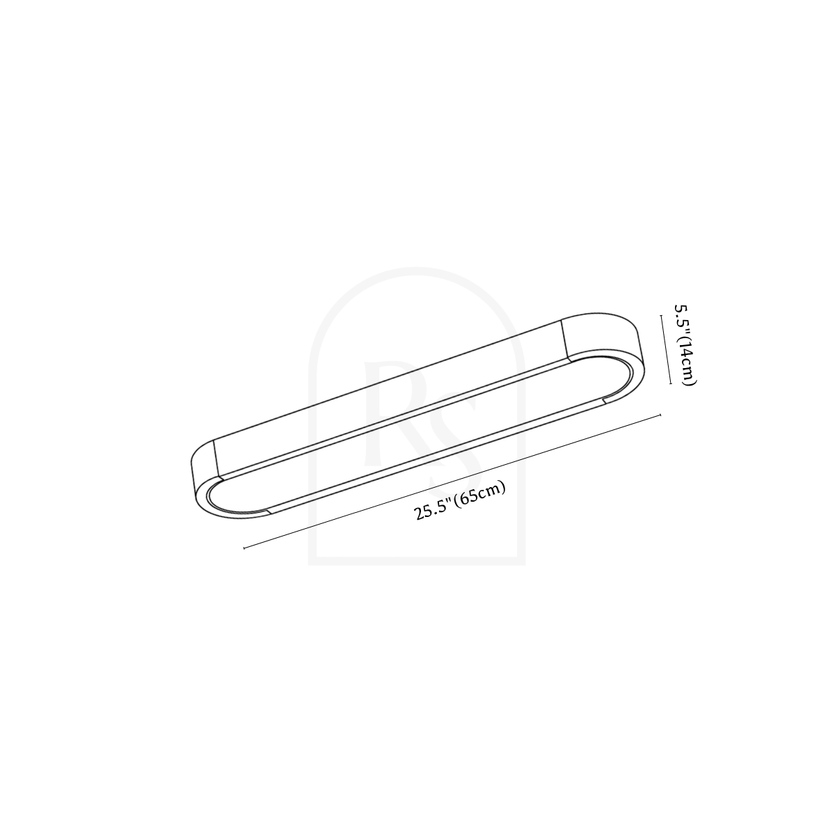 Mabli Ceiling Light line drawing 2