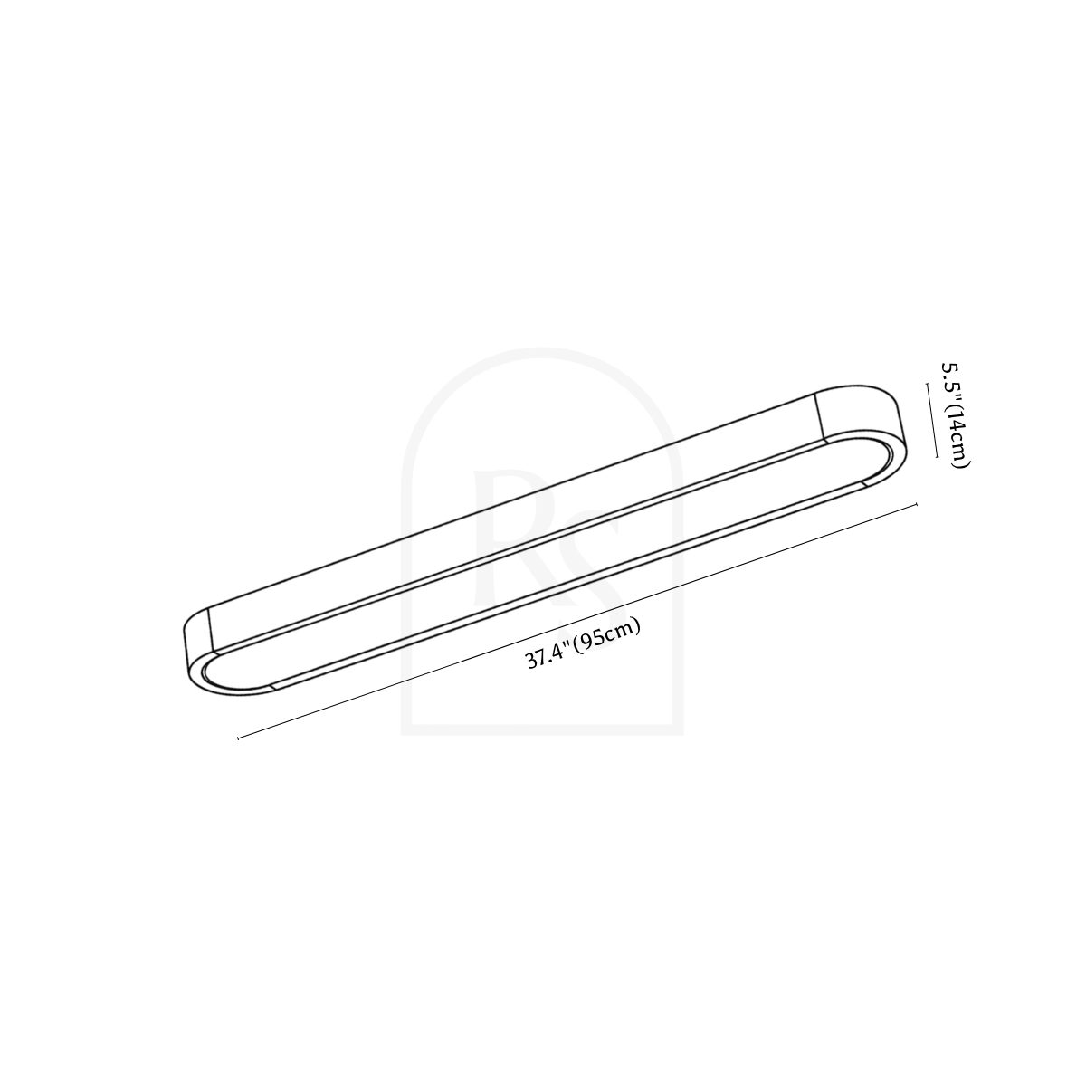 Mabli Ceiling Light line drawing 3