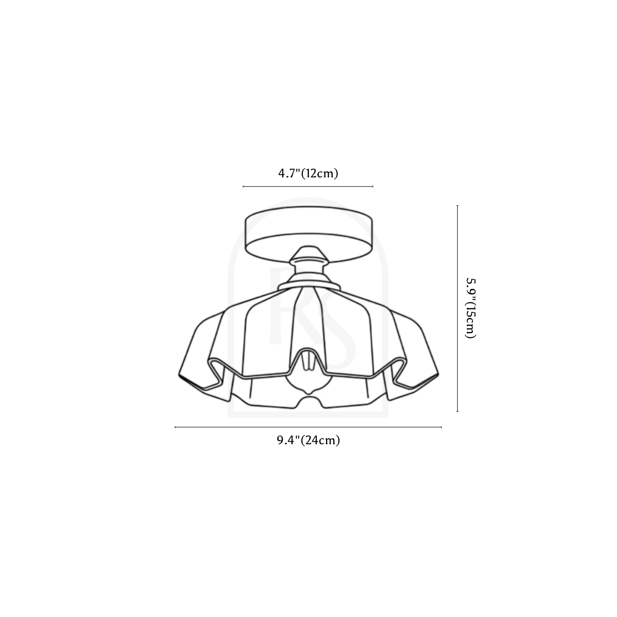 Mamar Ceiling Light line drawing 1