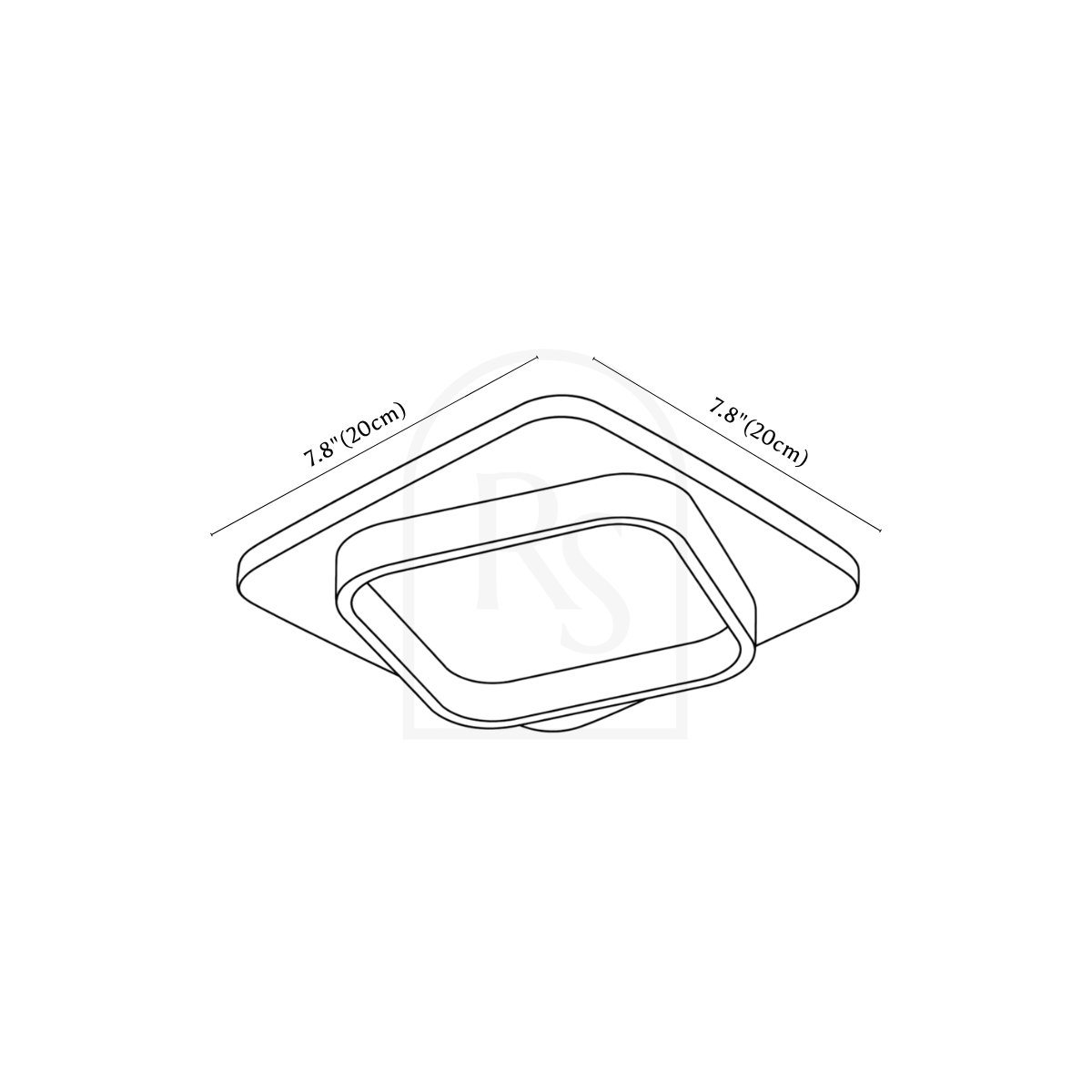Manzil Ceiling Light line drawing 1
