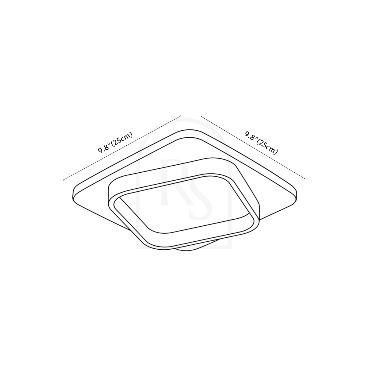 Manzil Ceiling Light line drawing 2