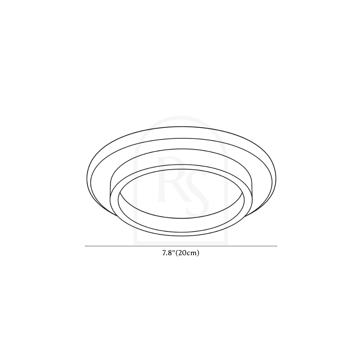 Manzil Ceiling Light line drawing 3