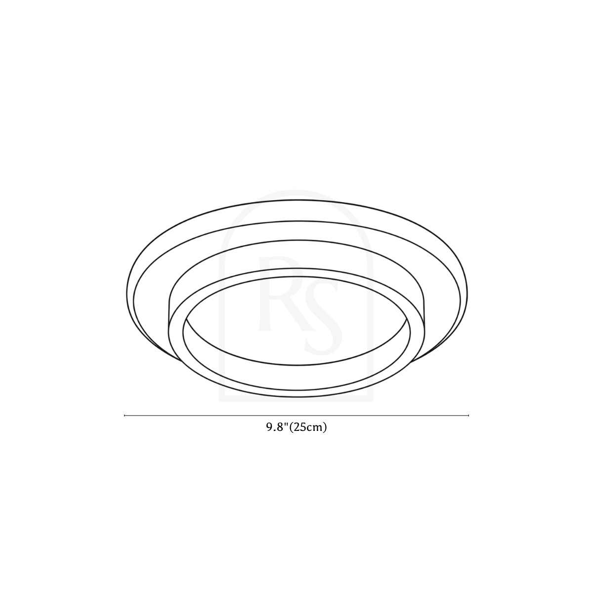 Manzil Ceiling Light line drawing 4