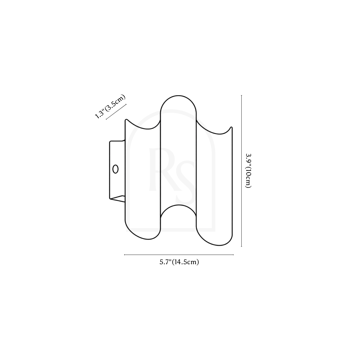 Matteo Wall Lamp line drawing 1