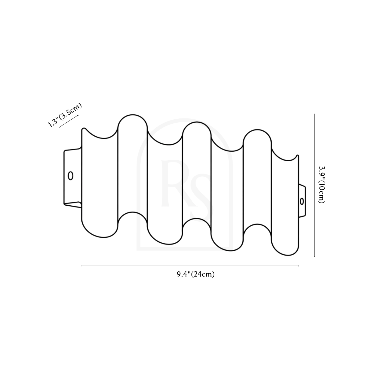 Matteo Wall Lamp line drawing 3