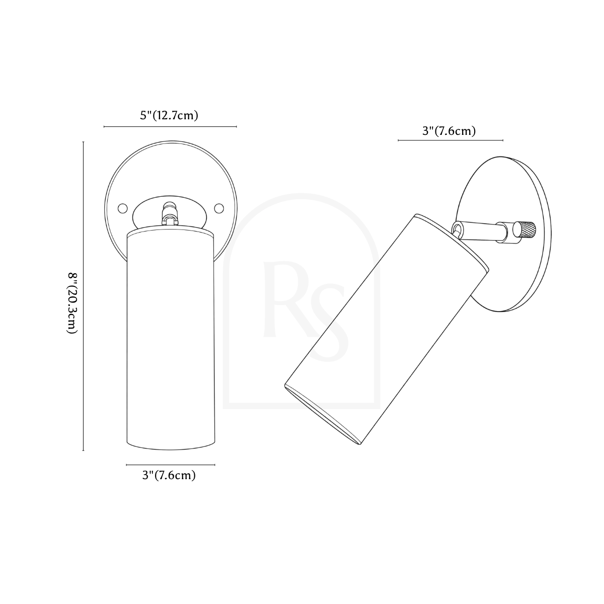 Mavik Wall Lamp line drawing 1