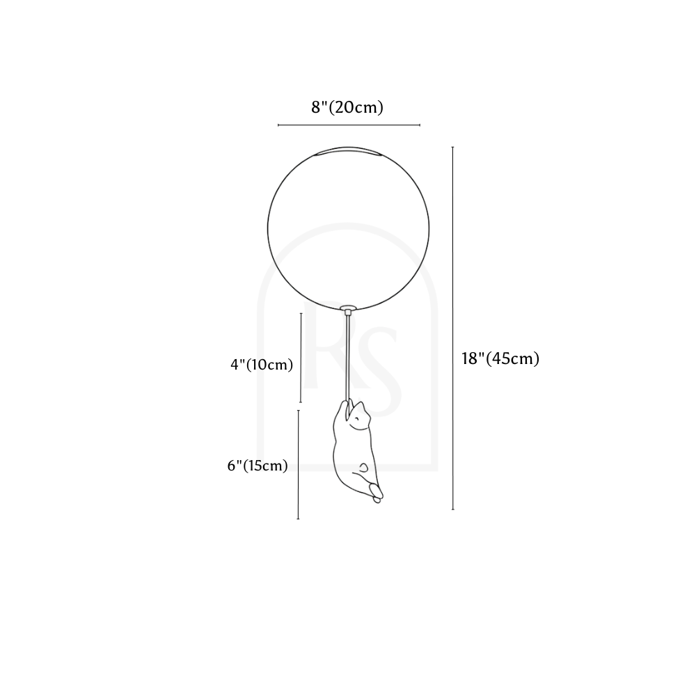 Up Ceiling Light line drawing 2