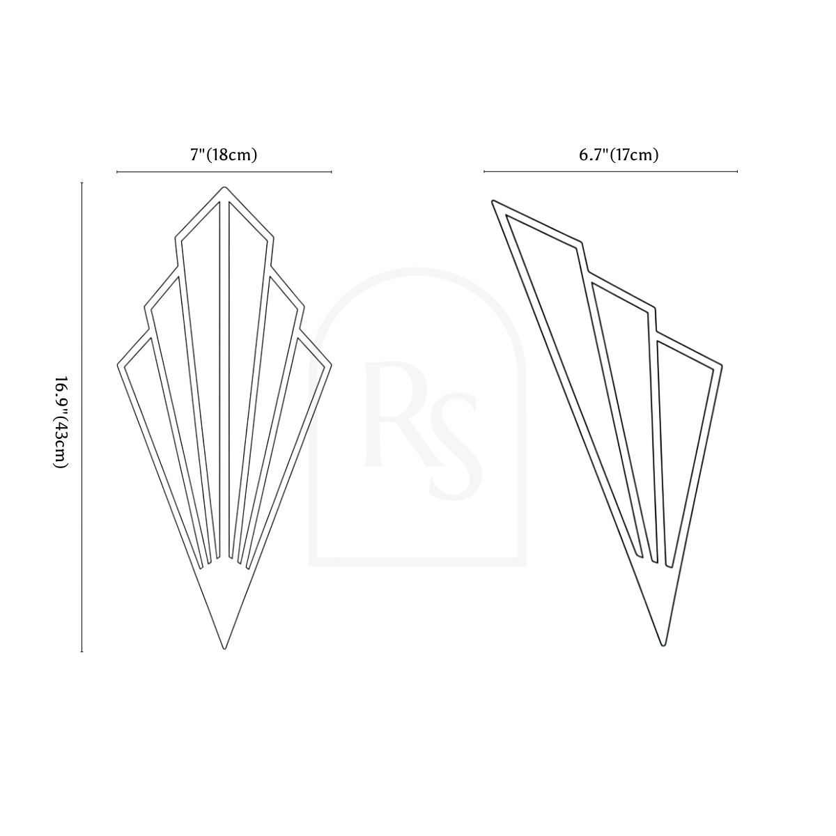 Lámpara de pared Meital line drawing 1