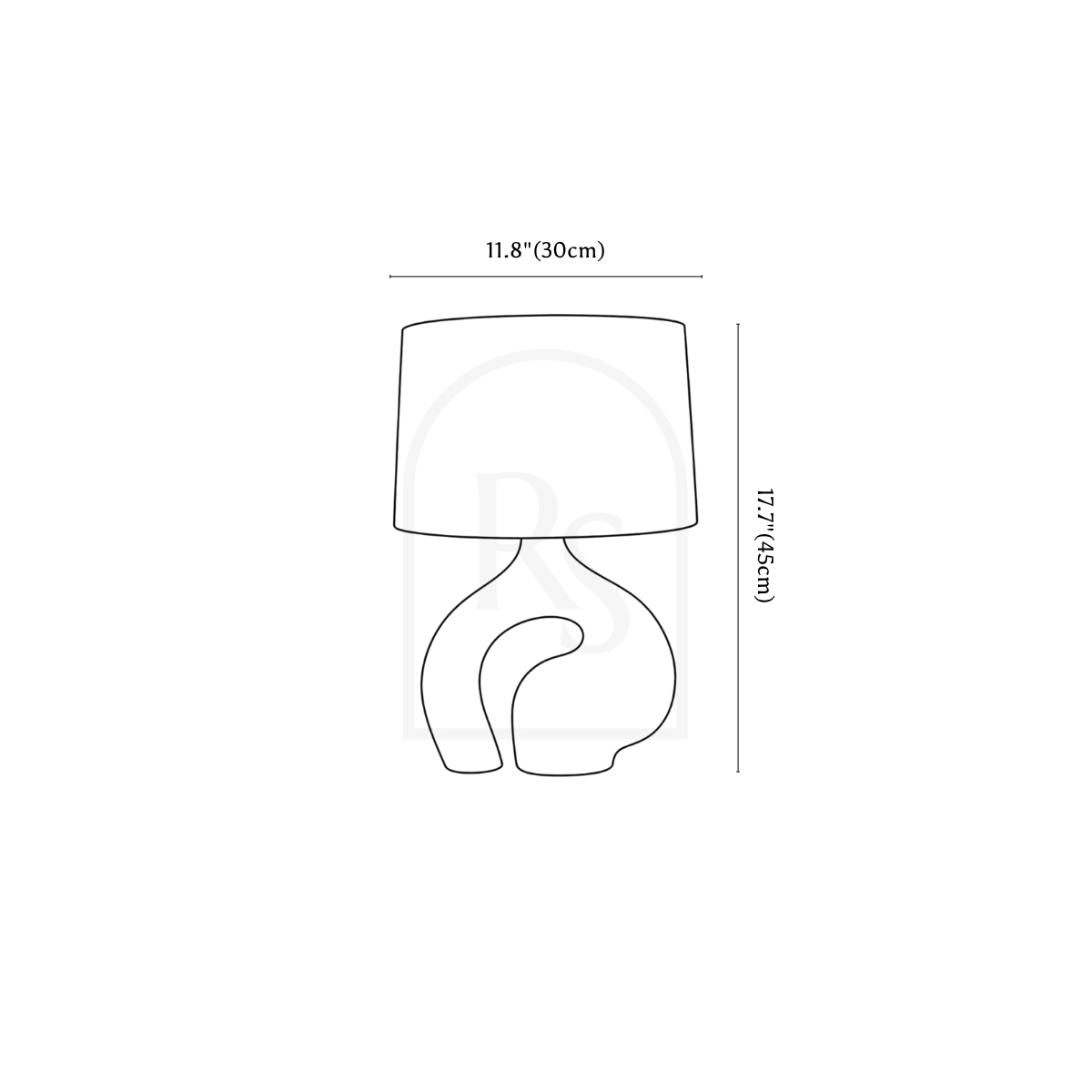 Melmo Table Lamp line drawing 1