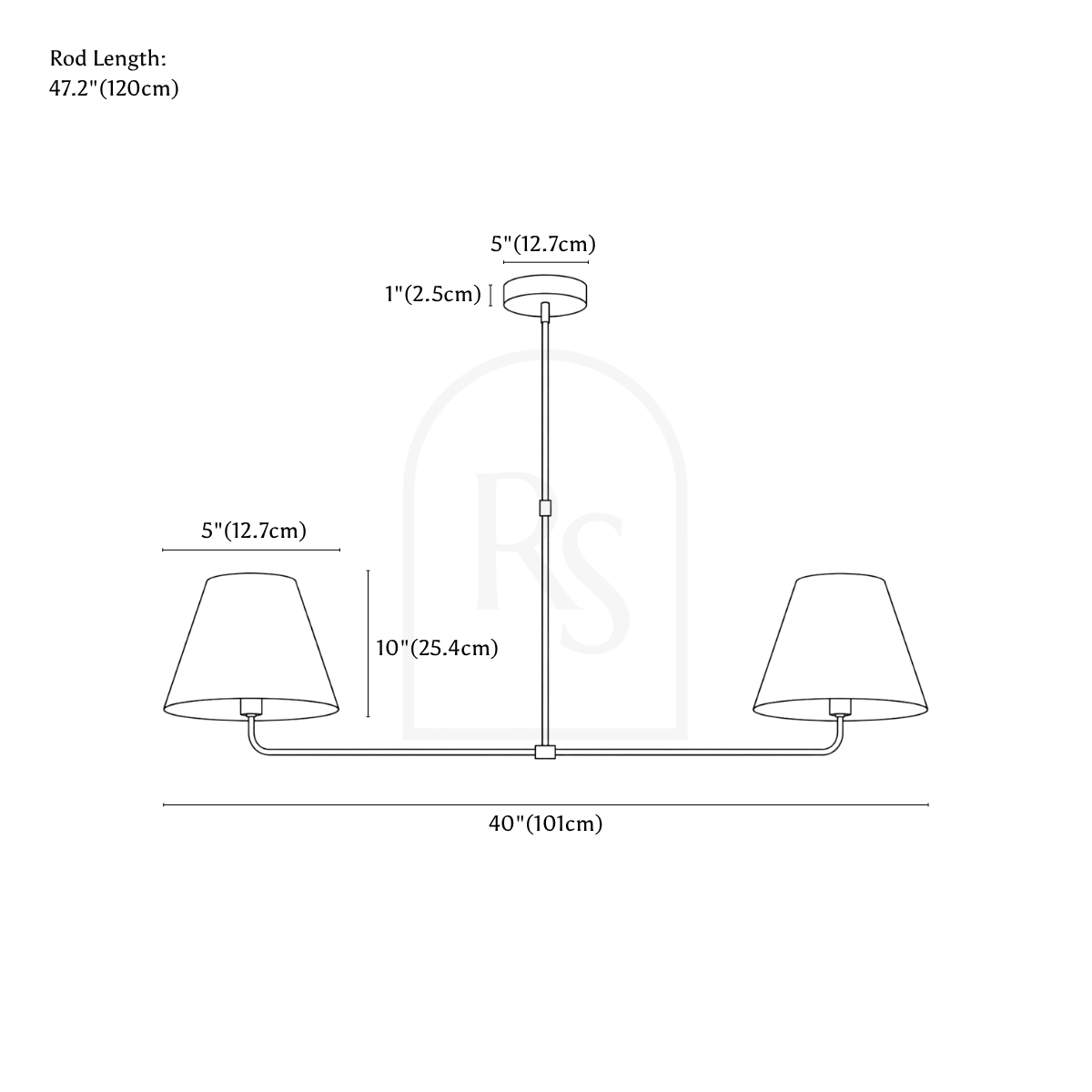 Meron Chandelier line drawing 1
