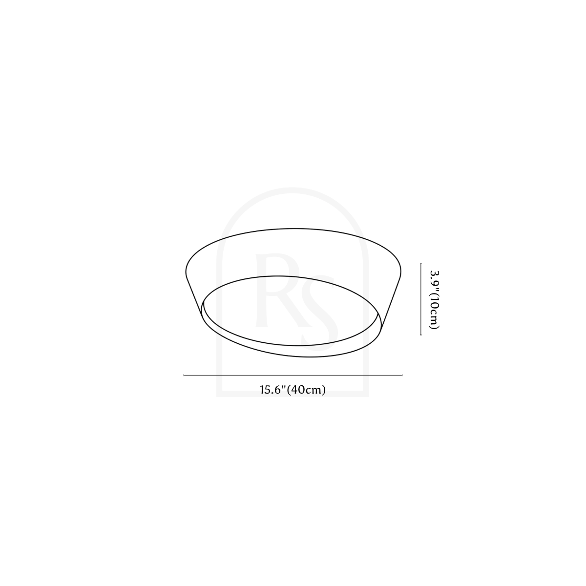 Plafonnier Mia line drawing 1