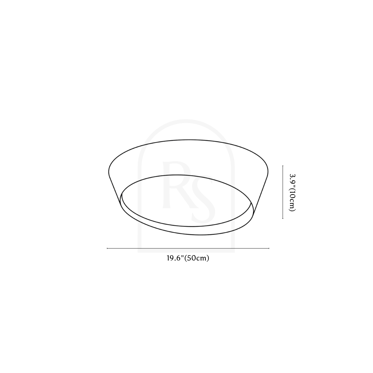 Plafonnier Mia line drawing 2