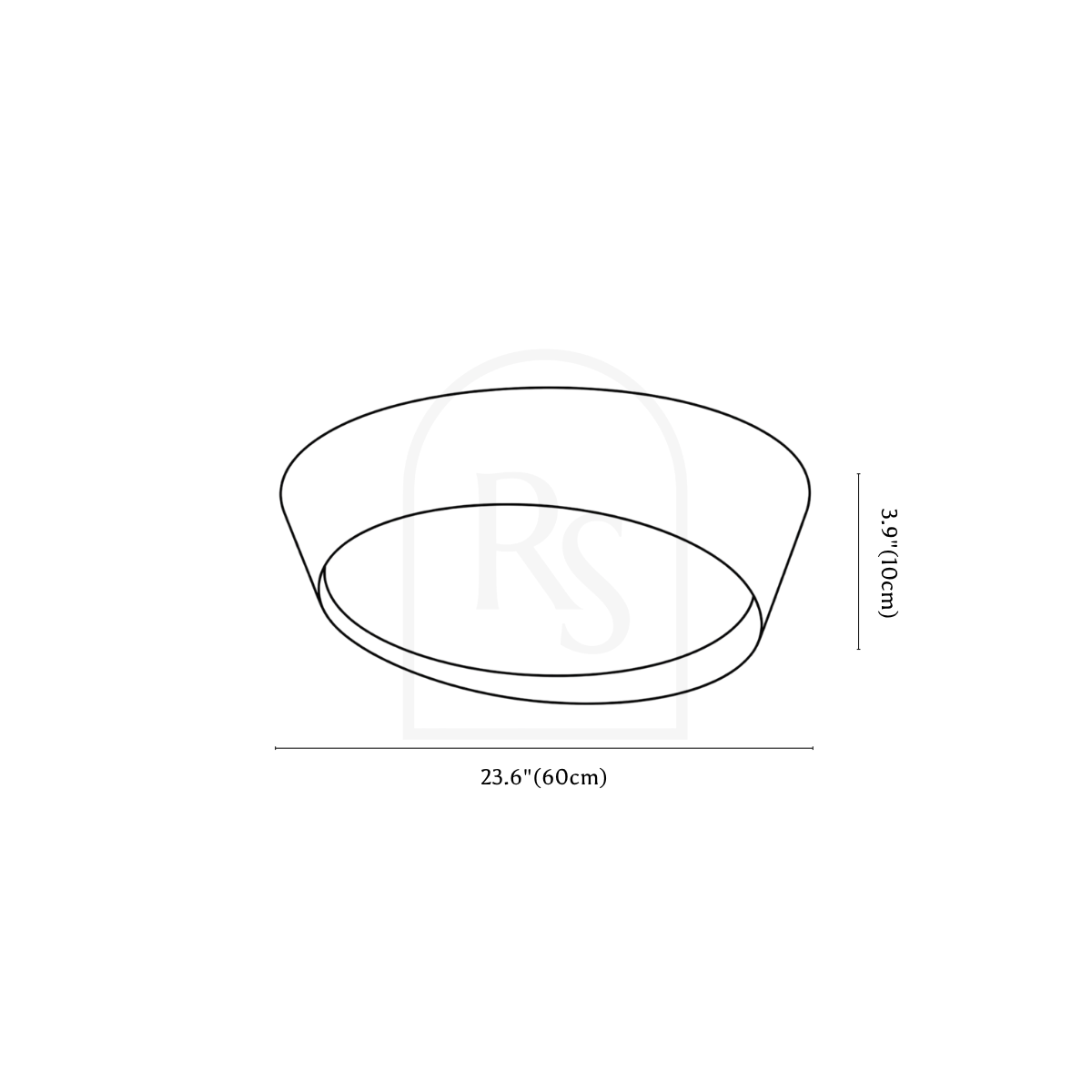 Plafonnier Mia line drawing 3