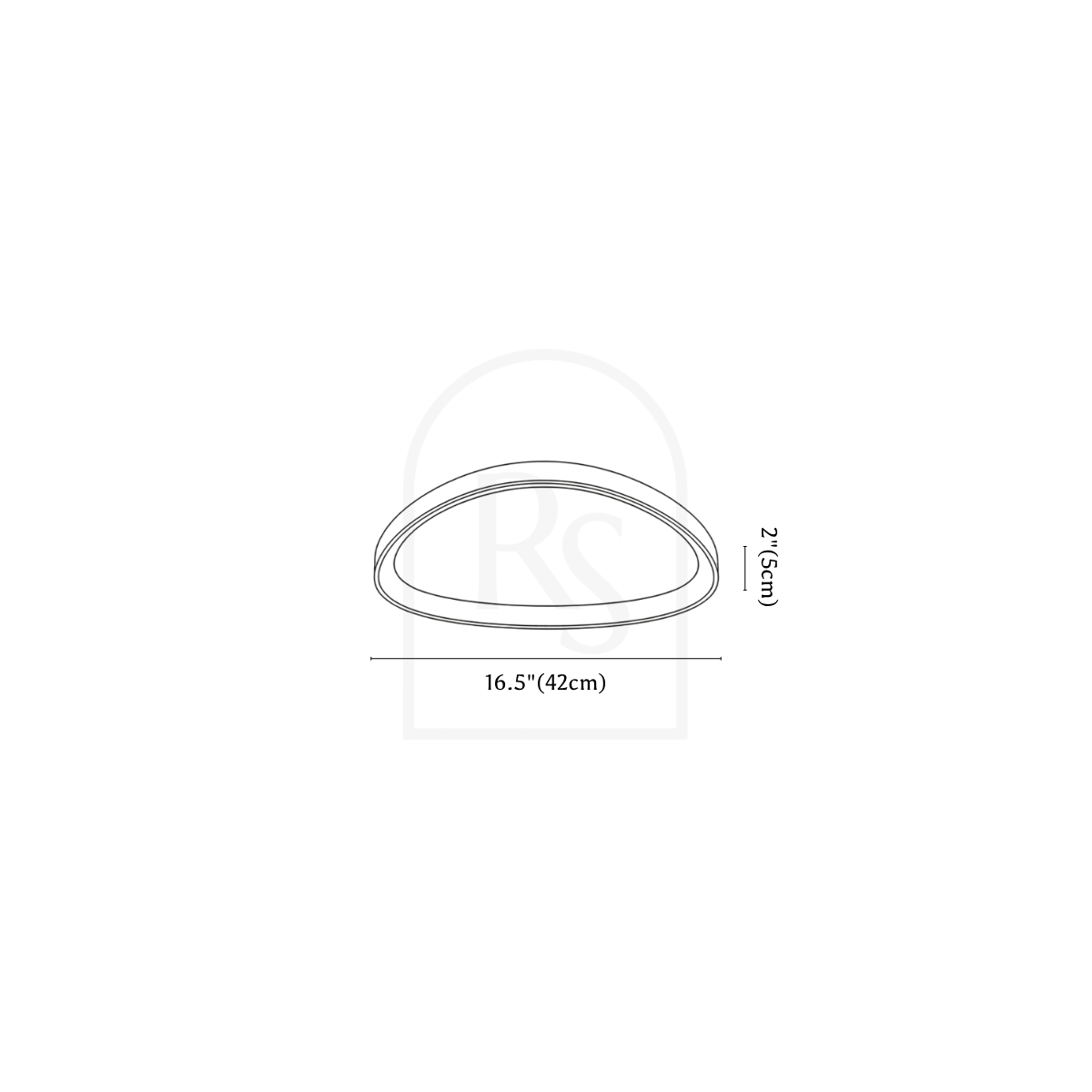 Mila Ceiling Light line drawing 1