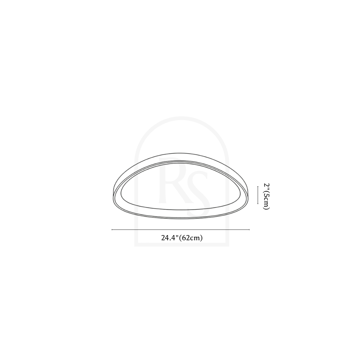 Mila Ceiling Light line drawing 2