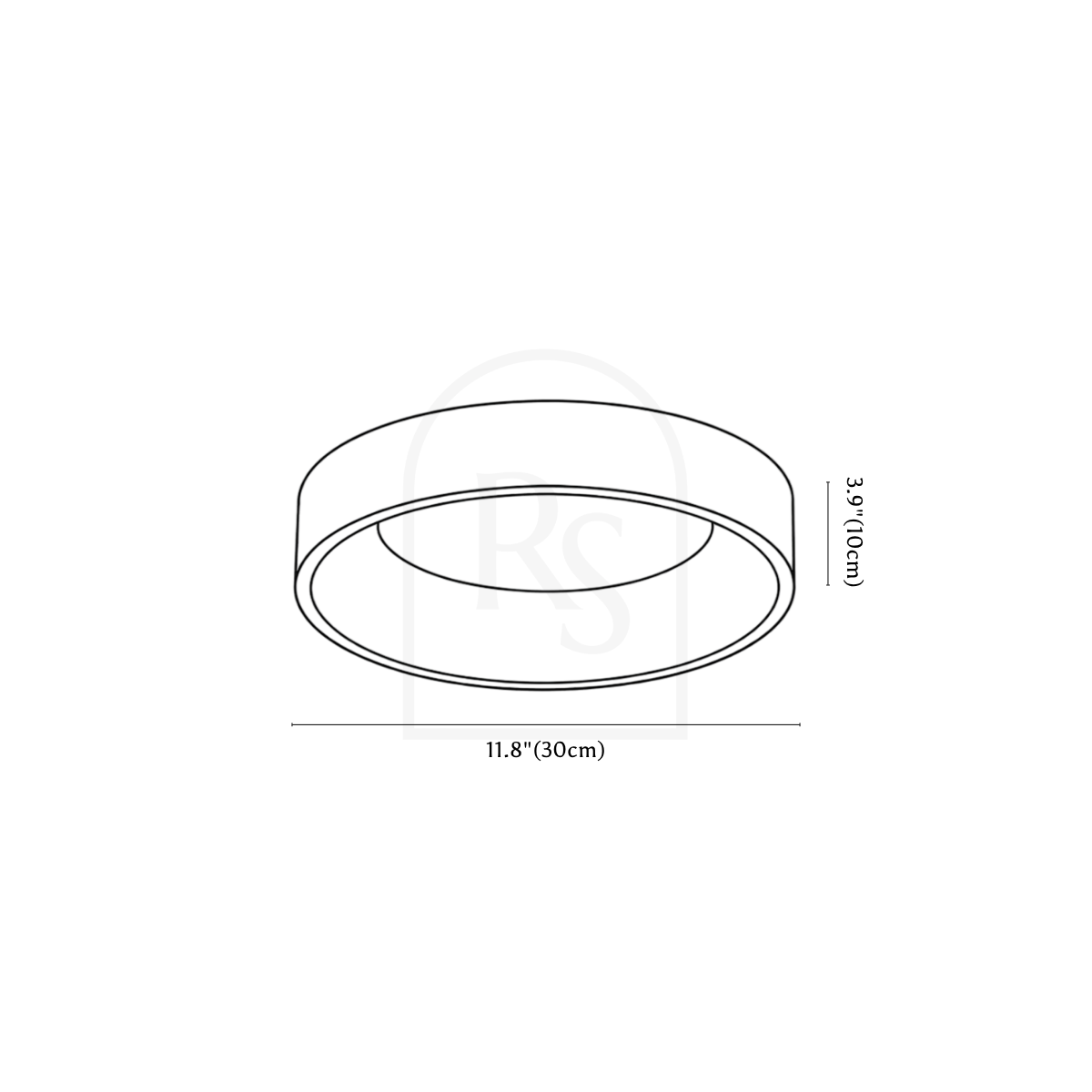 Miray Ceiling Light line drawing 1