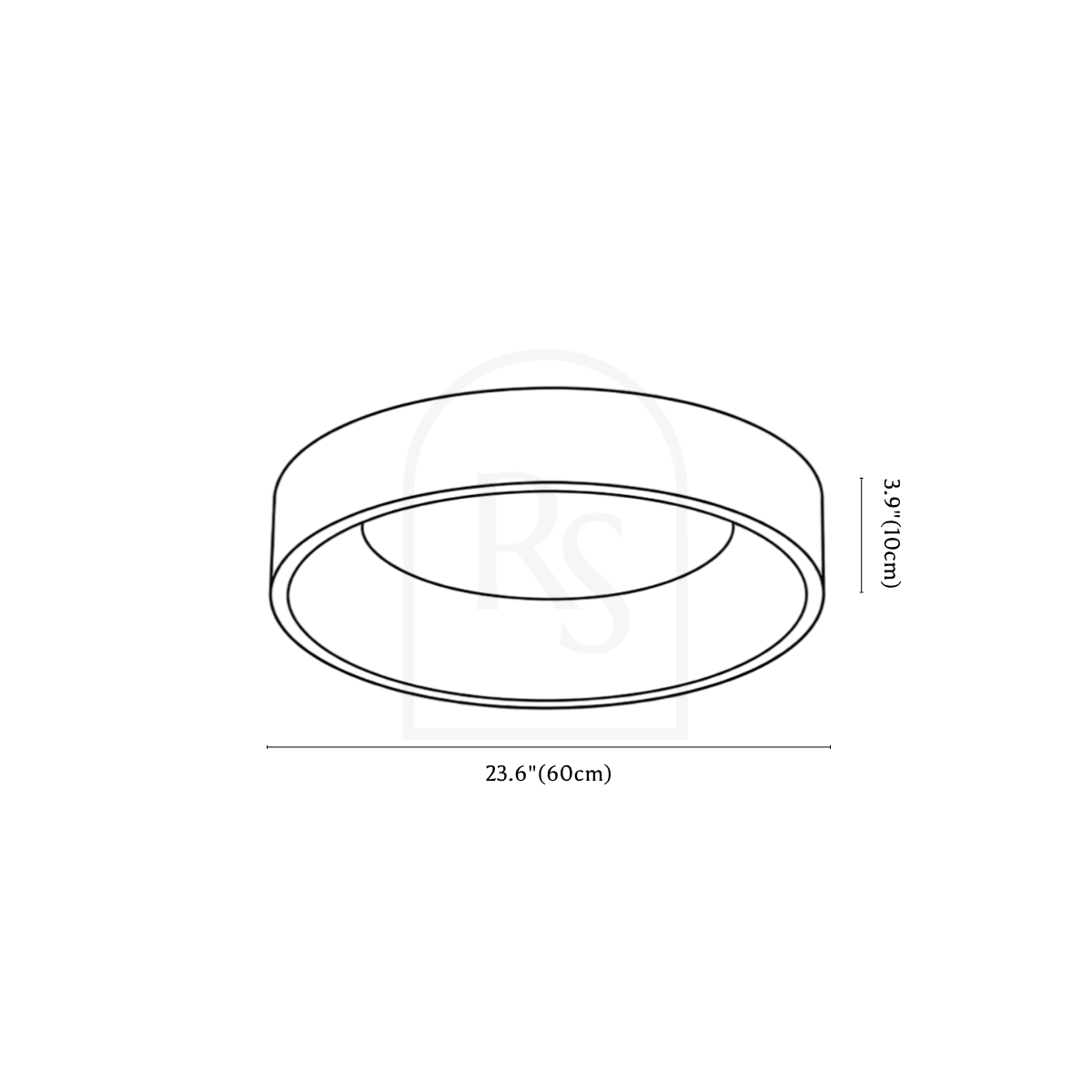 Miray Ceiling Light line drawing 6