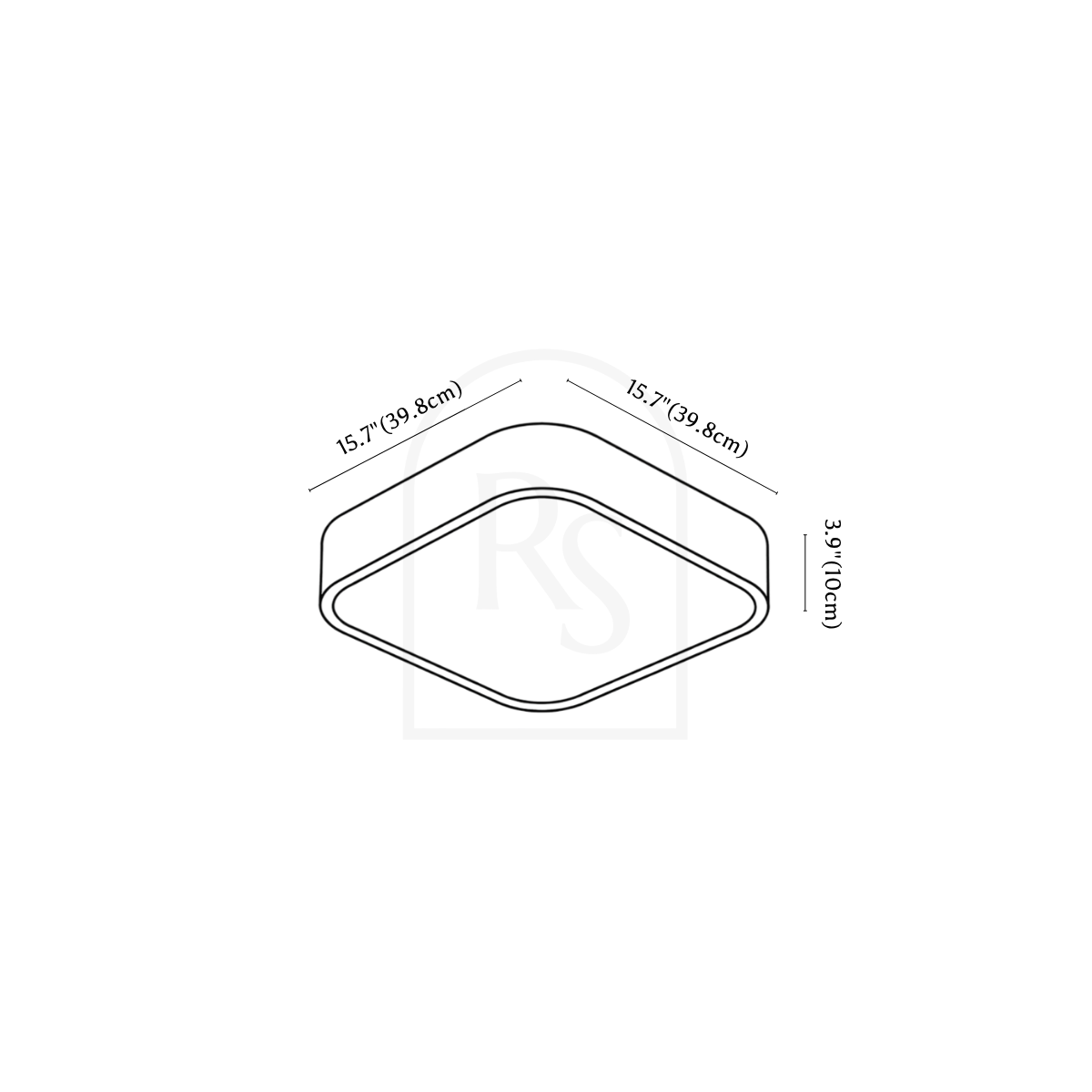 Miray Ceiling Light line drawing 2