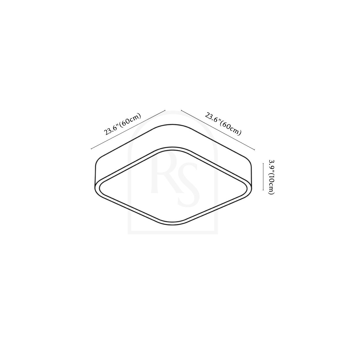 Miray Ceiling Light line drawing 5