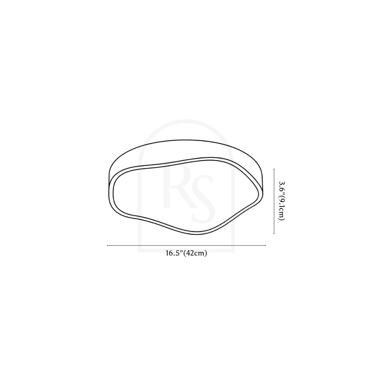 Miray Ceiling Light line drawing 3