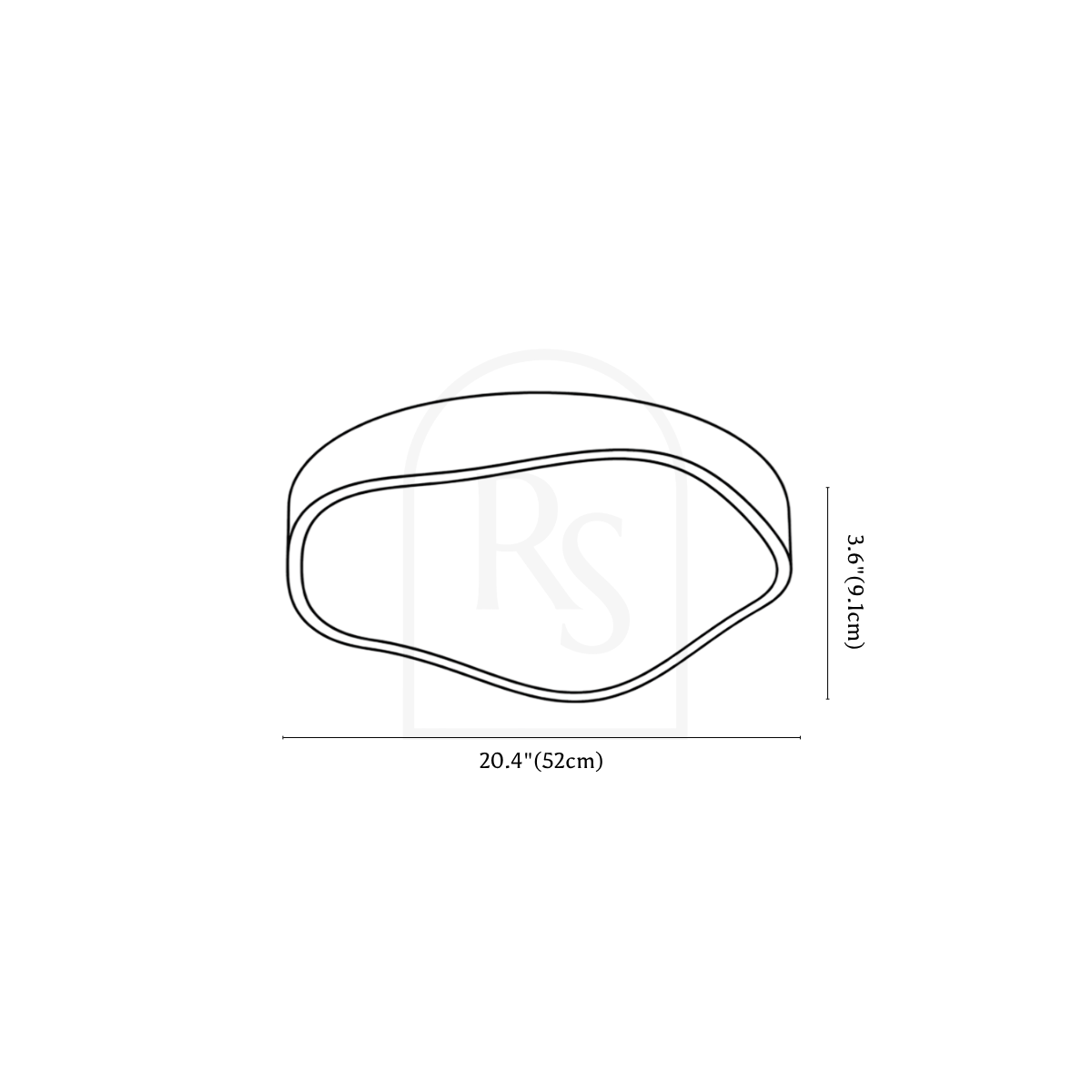 Miray Ceiling Light line drawing 4
