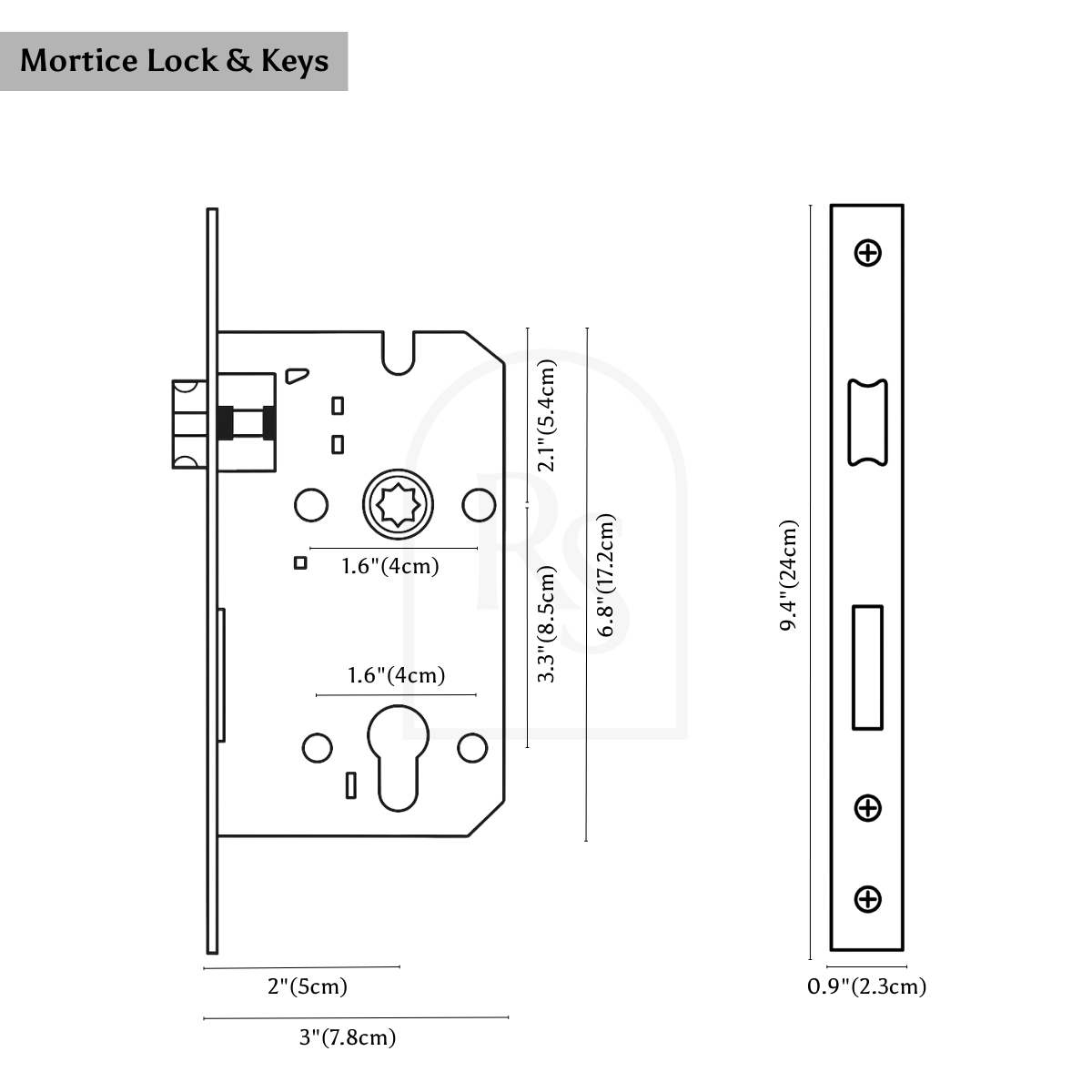The Brass Door Handle line drawing 5