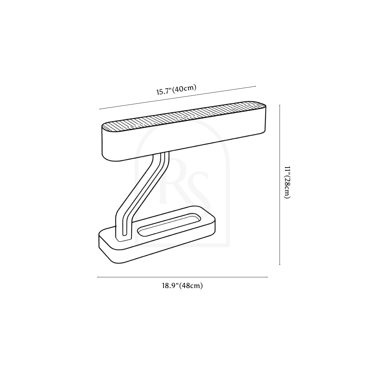 Munira Table Lamp line drawing 1