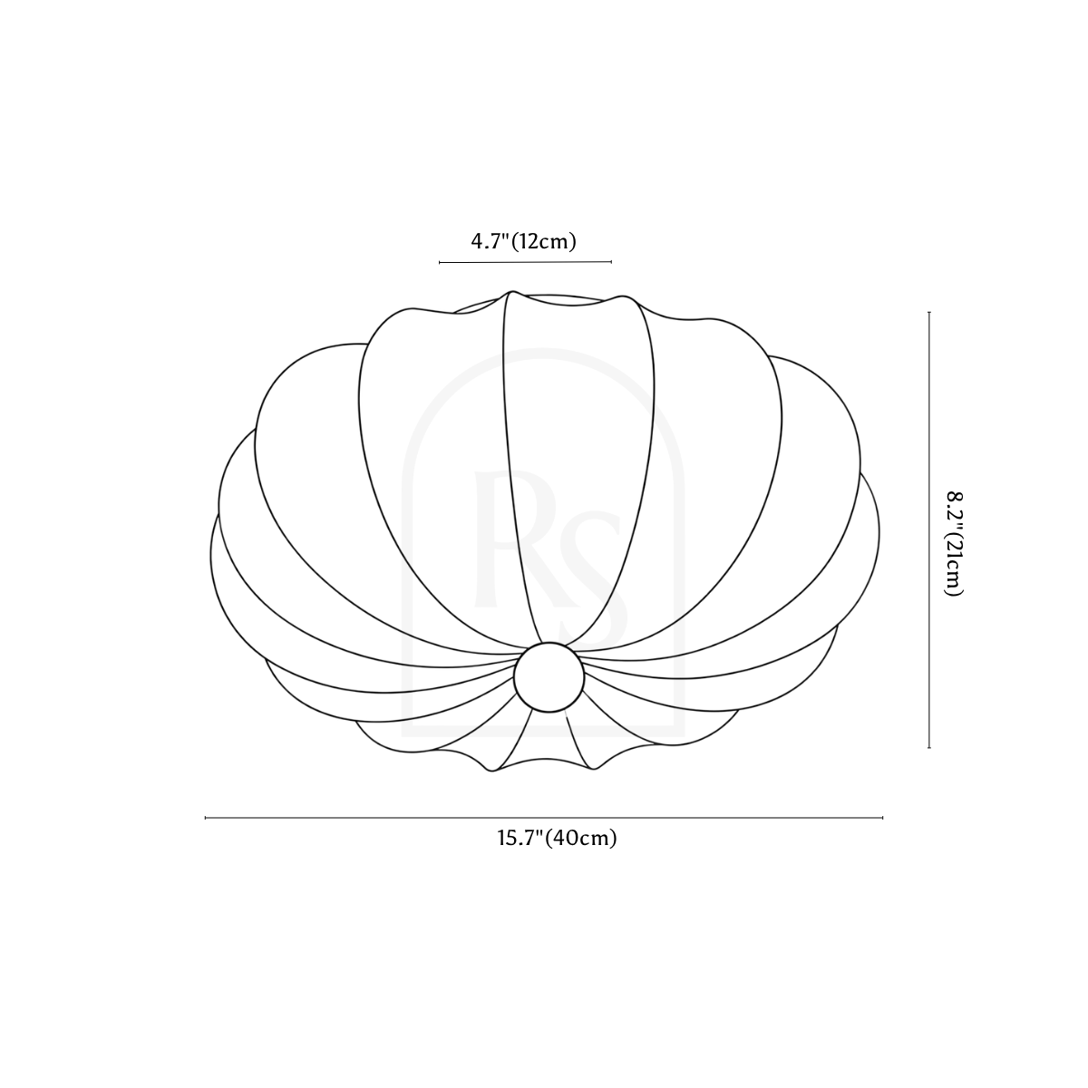 Nagal Ceiling Light line drawing 1