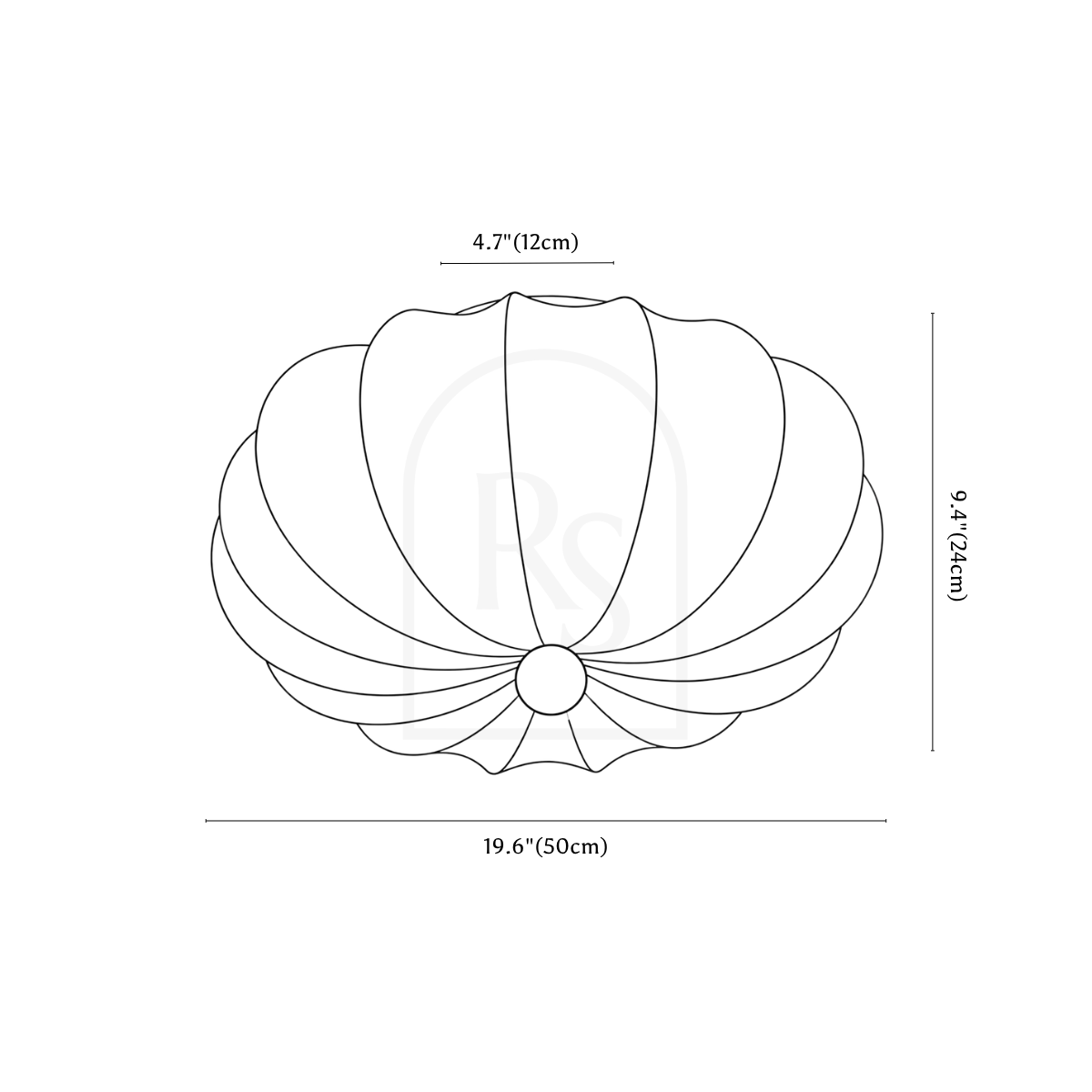 Nagal Ceiling Light line drawing 2
