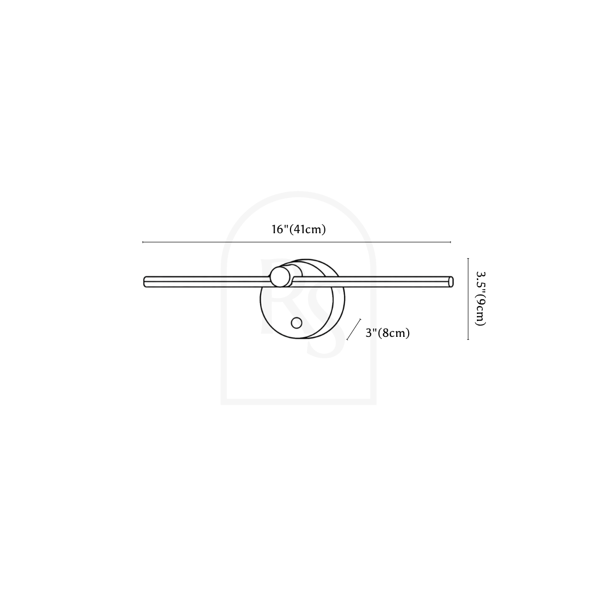 Nancy Wall Lamp line drawing 1