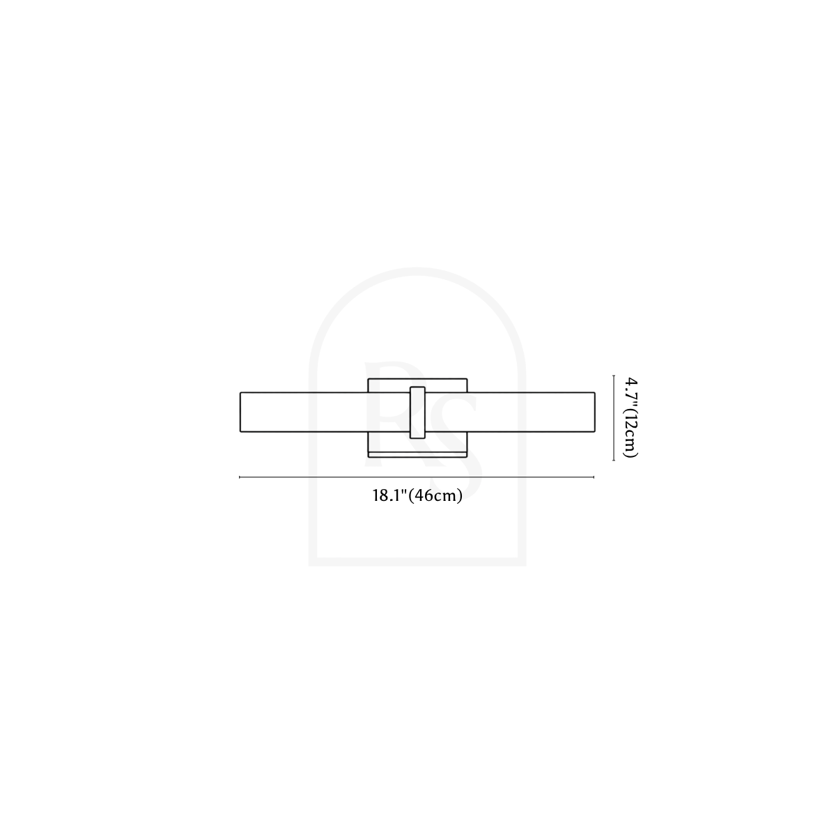 Naplo Wall Lamp line drawing 1
