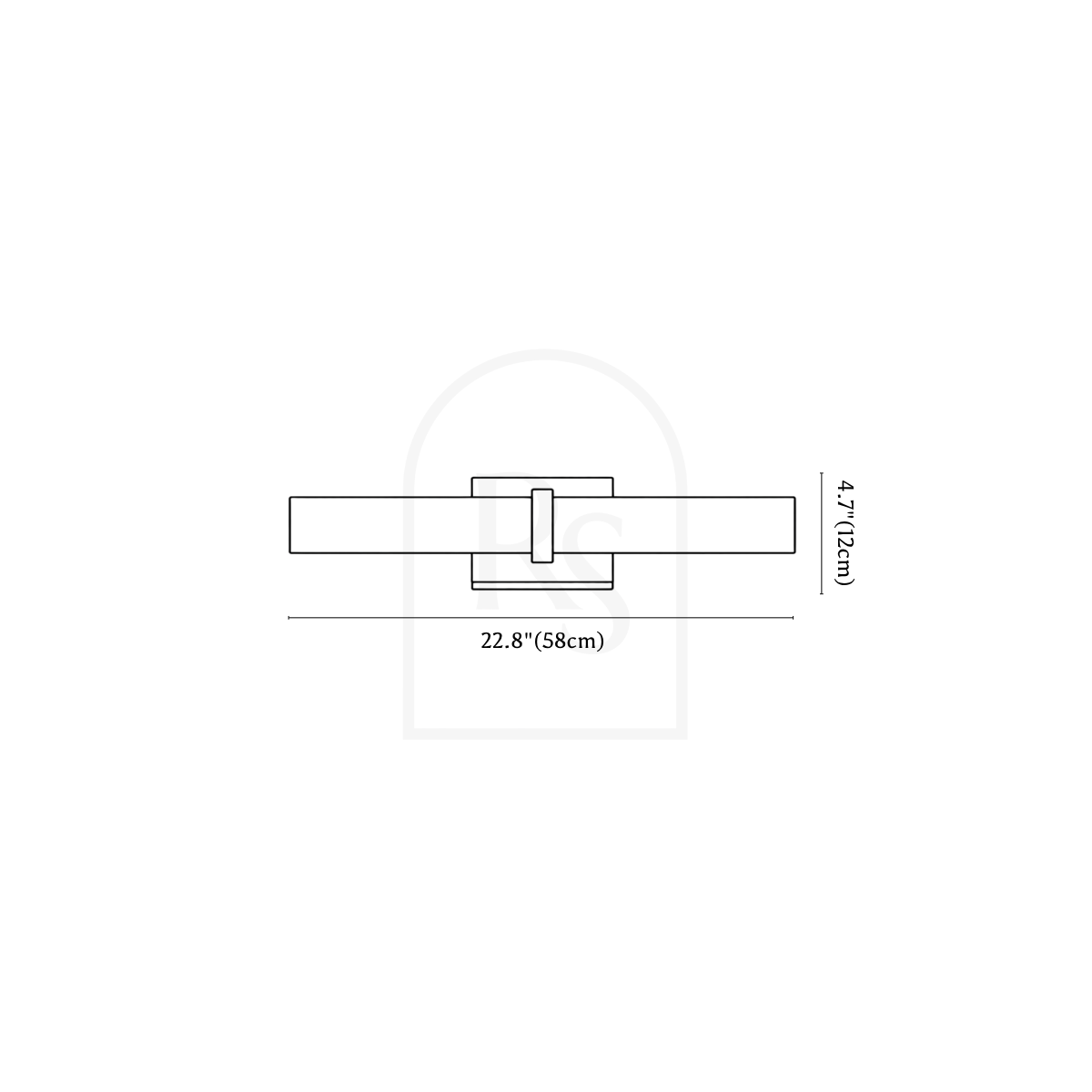 Naplo Wall Lamp line drawing 2