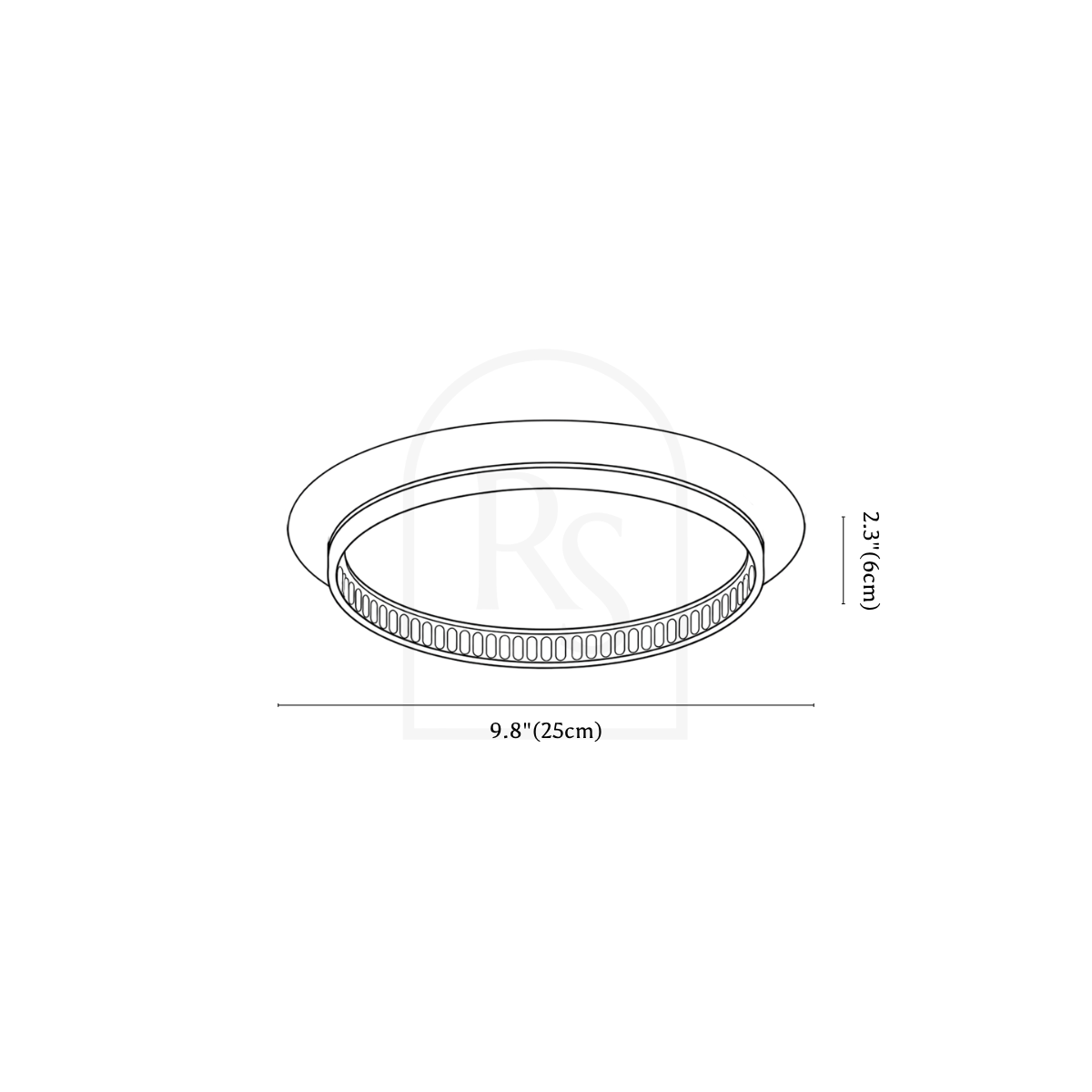 Nar Ceiling Light line drawing 1