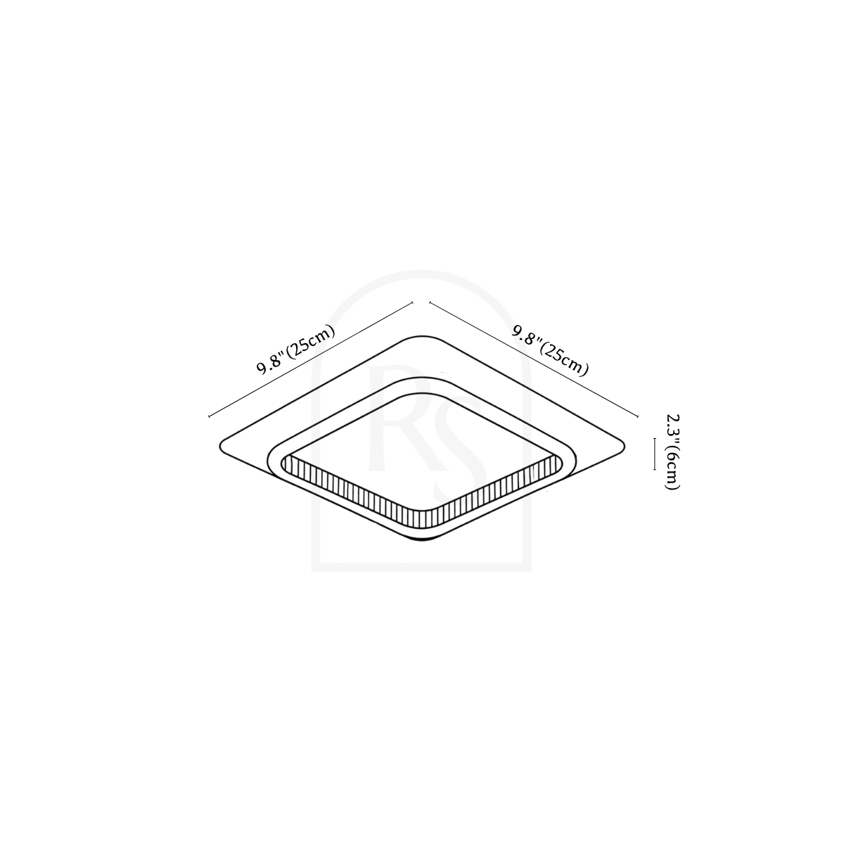 Nar Ceiling Light line drawing 2
